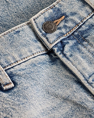 High Waisted Light Wash Ripped Wide Leg Jeans