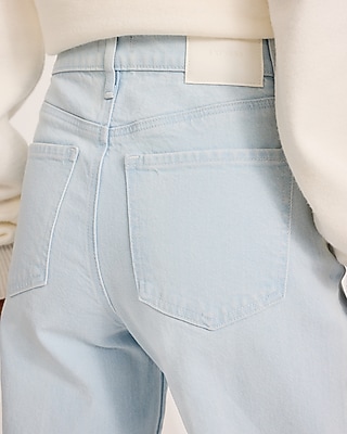 High Waisted Light Wash Wide Leg Jeans