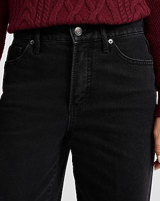 High Waisted Black Wide Leg Jeans