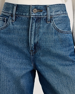 High Waisted Dark Wash Relaxed Wide Leg Jeans