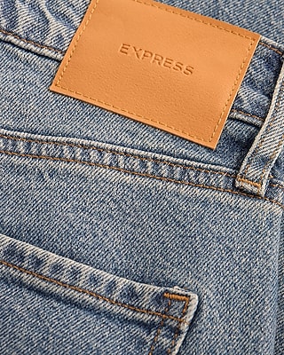 High Waisted Medium Wash Wide Leg Ankle Jeans