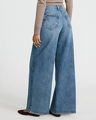 High Waisted Relaxed Wide Leg Stretch Jeans - image 2
