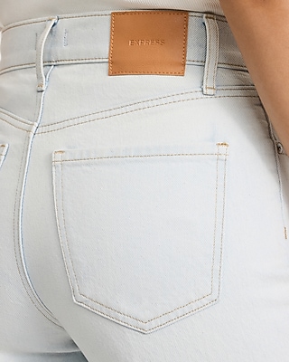 High Waisted Light Wash Wide Leg Jeans