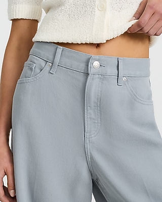High Waisted Dusty Wash Relaxed Wide Leg Jeans
