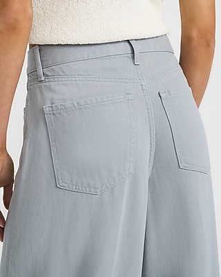 High Waisted Dusty Wash Relaxed Wide Leg Jeans