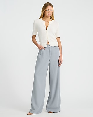 High Waisted Dusty Wash Relaxed Wide Leg Jeans