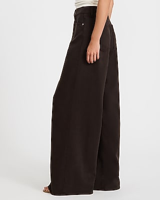 High Waisted Relaxed Wide Leg Dark Wash Jeans