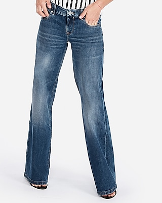 low cut flare jeans