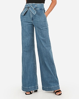 super high waisted wide leg jeans