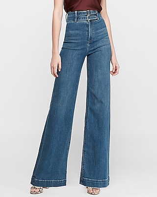 ladies wide leg jeans