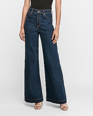 dark wide leg jeans