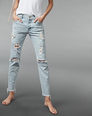 high waisted ripped original vintage skinny jeans