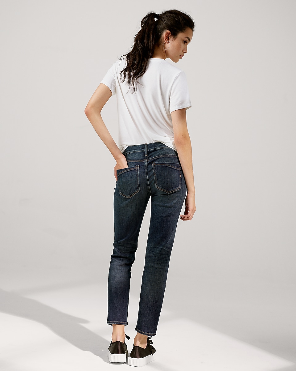 Mid Rise Straight Stretch Jeans | Express