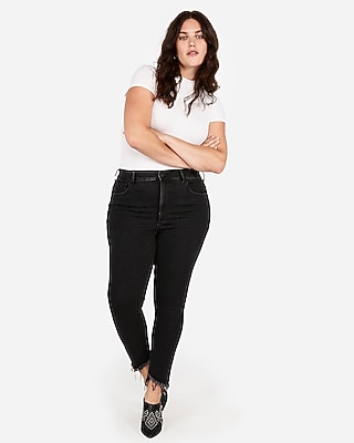 express black high waisted jeans