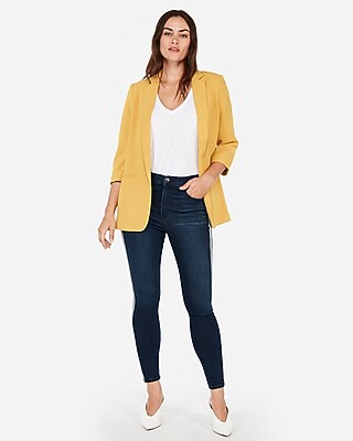 express jeans with yellow stripe