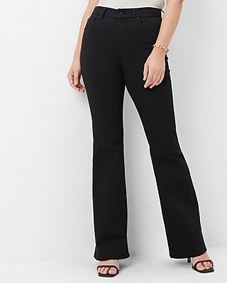 black jeans flare leg