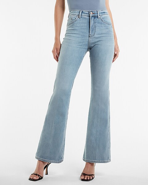 FLARED FIT JEANS - Light blue