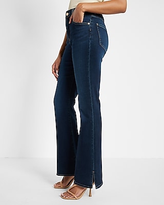 High Waisted Dark Wash Flare Jeans