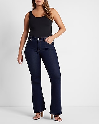 mid rise rinse 70s flare jeans