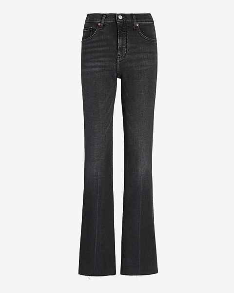 Mid Rise Black '70s Flare Jeans