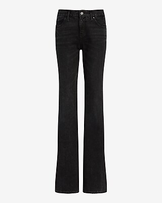 Mid Rise Washed Black '70s Flare Jeans | Express
