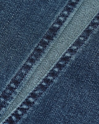 Mid Rise Dark Wash Front Vent Skyscraper Jeans