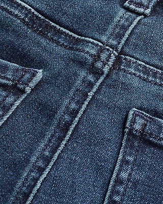 Mid Rise Dark Wash Front Vent Skyscraper Jeans