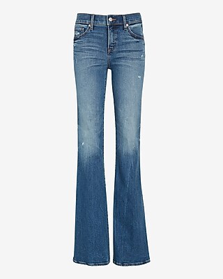 EX- MR 70s FLARE MAVERICK 9111514:MEDIUM DENIM 22:0 SHORT