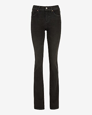 Mid Rise Washed Black Skyscraper Jeans