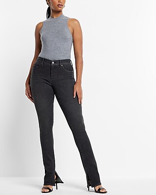 Mid Rise Washed Black Skyscraper Jeans