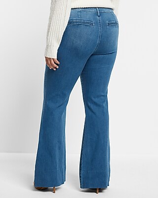 Mid Rise Medium Wash '70s Flare Jeans