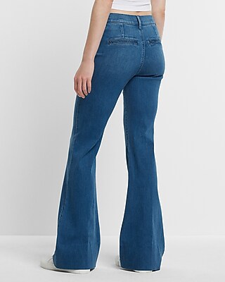 Mid Rise Medium Wash '70s Flare Jeans