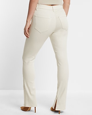 Mid Rise Cream Skyscraper Jeans