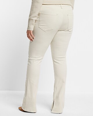 Mid Rise Cream Skyscraper Jeans