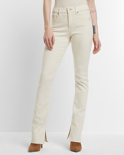 Seam Detail High Waisted Faux Leather Trousers  Cream pants outfit, Latest  fashion clothes, White leather pants