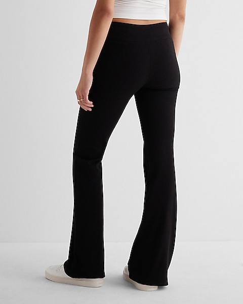 Mid Rise Black Pull-on Flexx '70s Flare Jeans