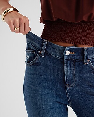Mid Rise Dark Wash FlexX Skyscraper Jeans