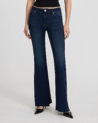 Mid Rise Black '70s Flare Jeans