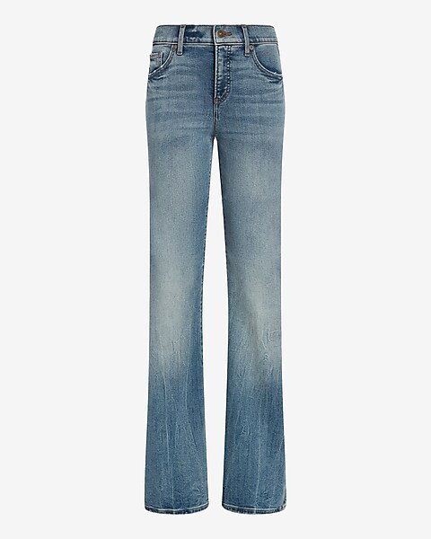 Mid Rise Medium Wash '70s Flare Jeans