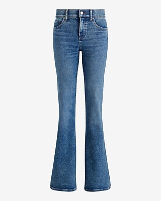 Mid Rise Medium Wash '70s Flare Jeans