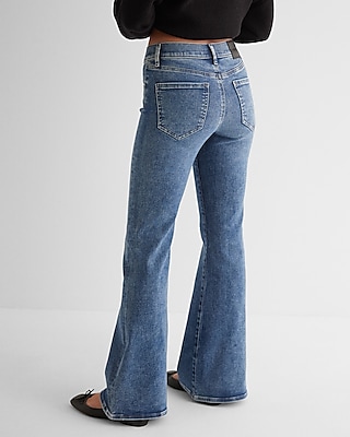 Mid Rise Medium Wash '70s Flare Jeans