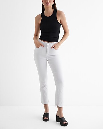 Express Lace Up Cropped Jeans for Women