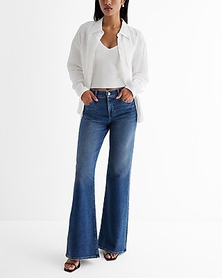 EX - MR 70s FLARE QUINCY 9112336:DARK DENIM 29:2 SHORT