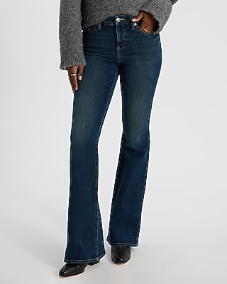 Mid Rise Dark Wash FlexX '70s Flare Jeans