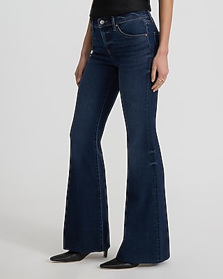 Mid Rise Dark Wash Hyper Sculpt '70s Flare Jeans