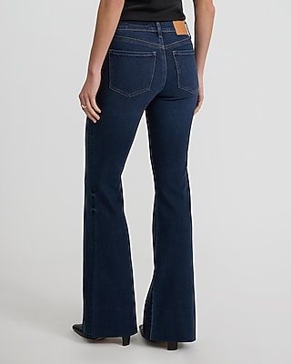 Mid Rise Dark Wash Hyper Sculpt '70s Flare Jeans