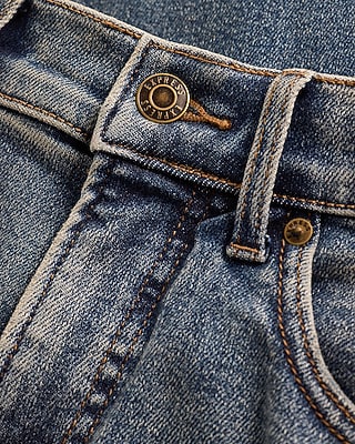 High Waisted Cuffed Hem Hyper Sculpt '70s Flare Jeans