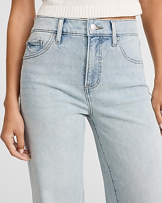 High Waisted Light Wash Relaxed Flare Jeans