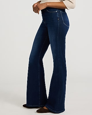 Mid Rise Dark Wash '70s Flare Jeans