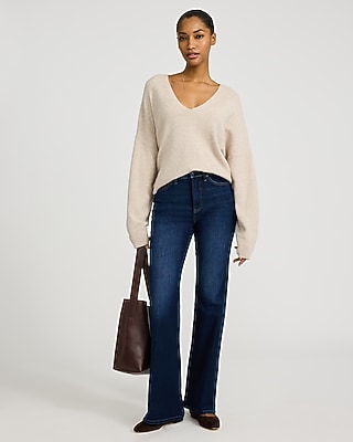 Mid Rise Dark Wash '70s Flare Jeans